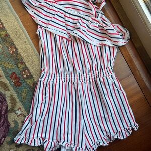 Striped Off-Shoulder Romper